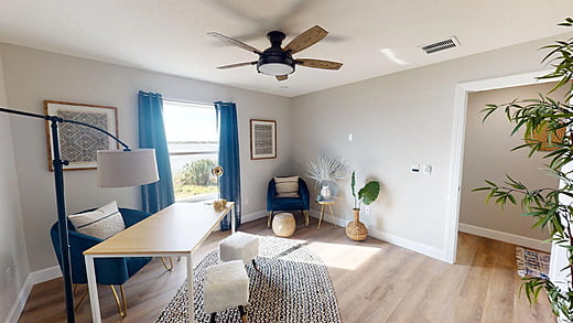 Office in a new home in Massachusetts